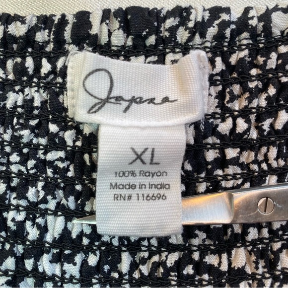 Japna Black & White Abstract Print Maxi Skirt - Size XL Beach Cover - Picture 10 of 10